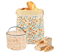 YUEKUNTJ 2 Pcs Reusable Plastic-Free Beeswax Bread Storage Bag Large Capacity Bags for Homemade Bread Sourdough(Beige,Style 2)