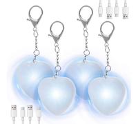 YUEKUNTJ 4Pcs Purse Glow Heart Light Touch Activated Handbag Light Heart Shaped Hanging Night Lights Mini Touching Purse LED Lamp Love Wallet Tote Bag Touch Lights Keyring for Women Girl