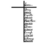 YUEKUNTJ Metal Cross Wall Decor Decorative Metal Cross Wall Art with Scripture Christian Home Decor Wall-mounted Christian Religious Rustic Scripture Decorations for Home Church Office Cafe