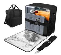 YUEKUNTJ Slushie Machine Storage Bag, Multi Pocket Slushy Maker Travel Bag, Ice Cream Machine Carry Case, Frozen Drink Maker Carrying with Adjustable Shoulder Strap and Bottom Board for Outdoor