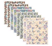 YUEKUNTJ Swedish Dishcloths Reusable Kitchen Dish Towels Soft Cellulose Sponge Cloths No Odor Bar Hand Towel Printed Dishwashing Cloths 7.7 x 6.7inch Kitchen Counter Rags for Dishes (Floral 8 pcs)