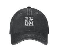 YUELEKANG Dungeon Master Adventure Games Because Im The Dm Thats Why Classic Baseball Cap Vintage Washed Black