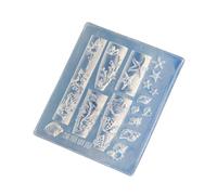 YUELER Sea Themed Silicone Nails Art Mold Set with Whale and Shell Designs for Manicure Fashionable Nails Art Designs Moulds