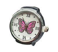 YUELER Vintage Punk Finger Watch Elastic Strap Alloy Watches Couple Rings Jewelry Clock Retro Roman Watch Rings Women Men