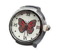YUELER Vintage Punk Finger Watch Elastic Strap Alloy Watches Couple Rings Jewelry Clock Retro Roman Watch Rings Women Men