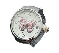 YUELER Vintage Punk Finger Watch Elastic Strap Alloy Watches Couple Rings Jewelry Clock Retro Roman Watch Rings Women Men