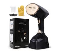 YueLi Powerful Handheld Clothes Steamer Smoother 2000W, 300ml Water Tank, Ready to Use in 20s, Portable Compact Device for Wet and Dry Ironing Includes Heat-Resistant Gloves, Black