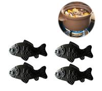 Yuelulala 4pcs Iron de Fish, Iron Deficiency, Iron de Fish, Set of 4 Durable Iron Material for Daily Cooking and Outdoor Use (A157-4)