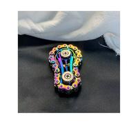 Yuelulala Cool Sprockets Fidget Bike Chain Hand Roller for Anxiety Relief, Assemble Fidget Spinner Ring Toy Metal Fingertip Spinning Sensory Toy for Adult Desk Office Gift (Colorful) (A133-1)