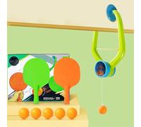 Yuelulala Door Ping Pong Game, 9 PCS Adjustable Hanging Table Tennis Trainer Set Hand-Eye Coordination Games for Fun (A240-1)