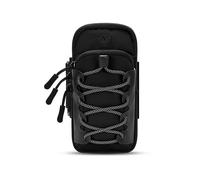 Yuelulala Motorcycle Battery Cover Storage Cloth Bag Fit Dirt Bike Front Frame Arm Strap Bag Battery Cover for Mobile Phone, Card, Earphone (Black)(A277-1)