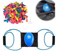 Yuelulala Water Balloon Launcher, 1 Water Balloon Catapult with 200 Water Balloons, Water Balloons Game for Adult Outdoor Games, Summer Parties Pool Fun (Blue) (A152-200)