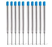YUEMING 20 Pcs Replaceable Metal Ballpoint Pen Refills, 9.8cm Blue Ink, Smooth Writing, Long-Lasting Ink Supply, Perfect for School and Office Use