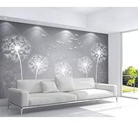 YueMingDi 3D Home Mural Decoration White Dandelion Wallpaper Mural Office Study Living Room Background Wallpaper Art mural-350cm×256cm