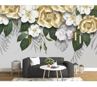 YueMingDi 3D Living Room Mural Home Decoration Fresh Floral Flower Landscape Tv Bedroom Wallpaper Living Room Mural-350Cm×256Cm
