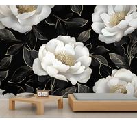 YueMingDi 3D Living Room Mural Home Decoration Fresh Flower Leaves Tv Background Home Décor Wallpaper-350Cm×256Cm