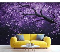 YueMingDi 3D Living Room Mural Home Decoration Tree Night View Bedroom Living Room Modern Wallpaper-150Cm×105Cm
