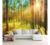 YueMingDi 3D Modern Mural Decorating Bedroom Plant Woods Trees Landscape Living Room Sofa Tv Wallpaper-300Cm×210Cm