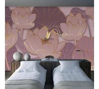 YueMingDi 3D Modern Mural Decorating Bedroom Red Flowers Flower Landscape Creative Living Room Sofa Tv Wallpaper-250Cm×170Cm