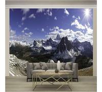 YueMingDi 3D Modern Mural Decorating Bedroom with White Clouds Trees Mountain Peak View Office Study Living Room Background Wallpaper-350Cm×256Cm