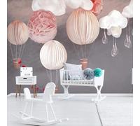 YueMingDi 3D Modern Mural Decoration Bedroom Minimalist White Cloud Landscape Living Room Sofa Tv Wallpaper-430Cm×300Cm