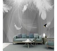 YueMingDi 3D Modern Mural Decoration Bedroom Minimalist White Plant Tv Background Home Decoration Wallpaper-400Cm×280Cm