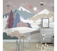 YueMingDi 3D Modern Mural Decoration Bedroom Mountain Peak Tree Landscape Study Living Room Office Background Mural Mural-250Cm×170Cm