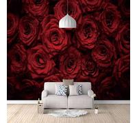 YueMingDi 3D Modern Mural Decoration Bedroom Red Rose Flower Tv Background Home Décor Wallpaper-430Cm×300Cm