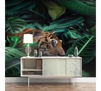 YueMingDi 3D Mural Home Wall Decoration Green Plants Leaves Landscape Bedroom Background Decoration Wallpaper-300Cm×210Cm