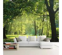 YueMingDi 3D Mural Home Wall Decoration Green Plants Woods Landscape Tv Background Home Decoration Wallpaper-350Cm×256Cm