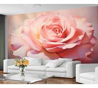 YueMingDi 3D Mural Home Wall Decoration Pink Flower Office Study Living Room Background Wallpaper-430Cm×300Cm
