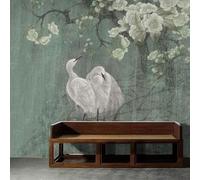 YueMingDi 3D Mural Home Wall Decoration White Floral Tree Branches Landscape Bedroom Background Decoration Wallpaper-430Cm×300Cm