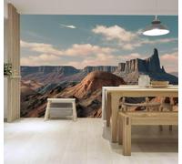 YueMingDi 3D Wallpaper Desert Canyon Mountains Blue Sky Landscape | Creative Modern Murals Home Decor Study Living Room Bedroom Sofa Background Feature the Wall Decoration Luxury-350cm×256cm