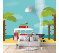 YueMingDi 3D Wallpaper Living Room Sofa Cartoon Trees Big Tree Landscape Tv Background Home Decor Wallpaper-300Cm×210Cm