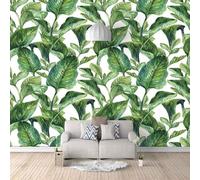 YueMingDi 3D Wallpaper Living Room Sofa Green Plants Leaves Landscape Tv Background Home Decor Wallpaper-300Cm×210Cm