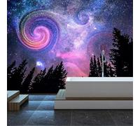 YueMingDi 3D Wallpaper Living Room Sofa Trees Woods Night View Living Room Sofa Tv Wallpaper-250Cm×170Cm