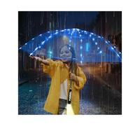 YUEMOL Clear Umbrella LED transparent luminous umbrella with flashlight creates dreamy atmosphere for you,light up umbrella is suitable for birthday, wedding and Christmas party(Blue light)