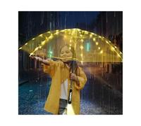 YUEMOL Clear Umbrella LED transparent luminous umbrella with flashlight creates dreamy atmosphere for you,light up umbrella is suitable for birthday, wedding and Christmas party(Warm light)