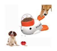 YUEMOL Duck Treat Dispenser 2-In-1Yellow Duck Interactive Feeder, Manual Press dog treat dispenser toy, treat dispensing dog toys for Small, Medium, Large Dog(WHITE)