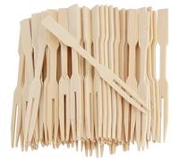 YUENPUN 1000 PCS Wooden Fruit Forks, 9cm Mini Wooden Food Forks, Small Bamboo Fork for Fruit, Snack, Party Supplies