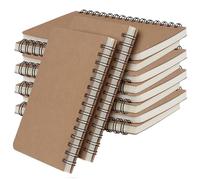 YUENPUN 10PCS A6 Mini Spiral Notebooks Set, 5.5x4 Inch 100gsm College Ruled Pages, Lined Notebook for Office Note Taking, 50 Sheets/100 Pages