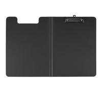 YUENPUN 12 PCS A4 Foldable Clip Board, Plastic Fold Over Clipboards, A4 Black Clipboard Folder for Office, School, Restaurant, Warehouse, 23x31.5cm