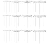 YUENPUN 12 PCS Cake Tier Supports Set, 4 Tier Plastic Cake Dowel Rods Set, Tiered Cake Separator Plates, Wedding Cake Dowels and Boards for Cake Construction Supporting (4, 6, 8, 10 Inch)