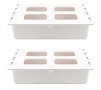 YUENPUN 2 Pack 6Lb Under Desk Drawers Self Adhesive, 33 x 23.5 x 8.5cm Large Capacity Under Desk Hidden Drawers, White Under Organizer Table Storage Box for Office, Home, School Desks