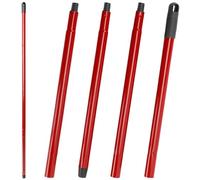 YUENPUN 2 PCS Mop Replacement Handle, 4 Section Plastic Broom Handle, German Style Threaded Mop Handles for Floor Cleaning, Red