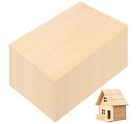 YUENPUN 26 PCS 300 x 200 x 2mm Basswood Sheets, Thin Plywood Sheets, Unfinished Rectangle Poplar Wood Sheet for Crafts, Arts, Painting, Home Decor, DIY