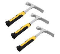 YUENPUN 3 Pack Rock Pick Hammers, 32 oz Non-Skid Geology Hammers with Forged Tip and Shock Absorbing Grip, Heavy Duty Fossil Hammer for Mining Fossil Hunting