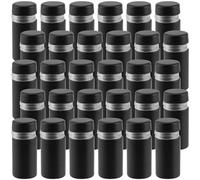 YUENPUN 30 PCS Black Stand Off Wall Fixings, Stainless Steel Sign Standoffs Screws Wall Mount, Glass Sign Fixings Advertising Nails for Acrylic Posters, Billboards, Pictures Frame, 25mm x 12mm
