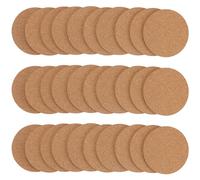YUENPUN 30 PCS Thick Plain Cork Coasters - 10cm Round Drinks Mats for Coffee, Tea, Milk & Beverages (3.9 inch Diameter)