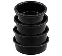 YUENPUN 4 PCS Carbon Steel Cake Tin Set, 4 Size Deep Round Non Stick Baking Pans for Birthday Wedding Layer Cakes, 10 Inch, 8 Inch, 6 Inch, 4 Inch